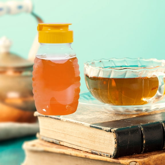 BESTYASH Squeeze Bottle 2Pcs Clear Honey Dispenser for Home and Restaurant