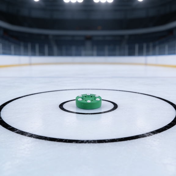 BESTYASH Green Roller Hockey Puck with Six Bead Design for Indoor and Outdoor Training and Skill Practice