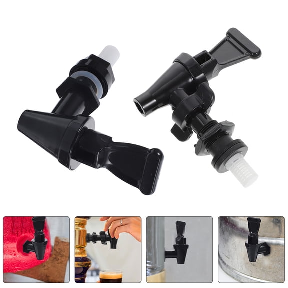 BESTYASH Bucket Spigot Black Stainless Steel Sturdy Material for Insulated Buckets 2Pcs