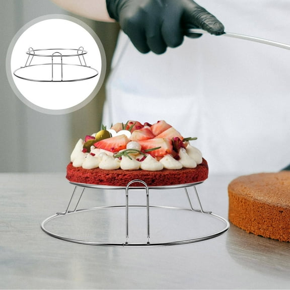 BESTYASH Stainless Steel Bread Cooling Rack Kitchen Baking Stand for Home Use in Plated Silver