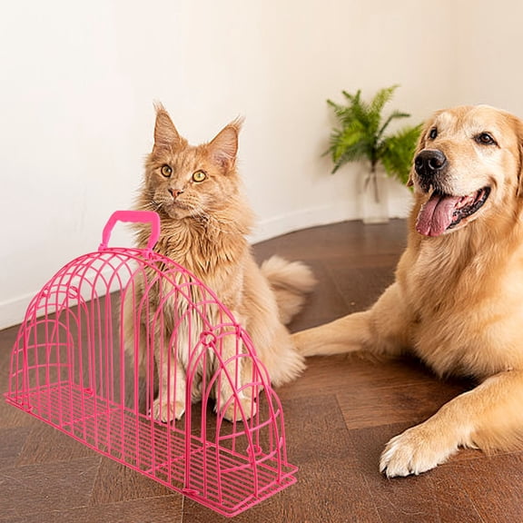 BESTYASH Stainless Steel Cat Shower Cage 2pcs Sturdy Grooming Supplies for Kittens