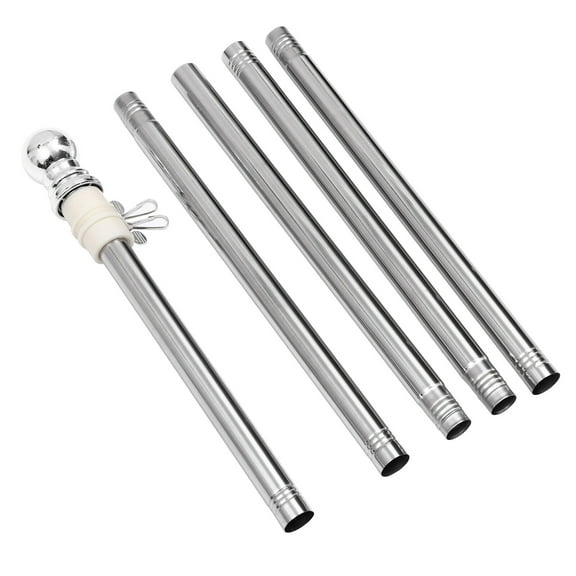 BESTYASH Stainless Steel Flagpole with Wall Bracket Adjustable Length for Yard Roof Truck Mount