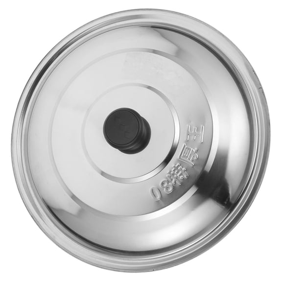 BESTYASH Stainless Steel Pan Lid with Anti Hot Handle Portable Metal Pan Cover for Home Kitchen Use