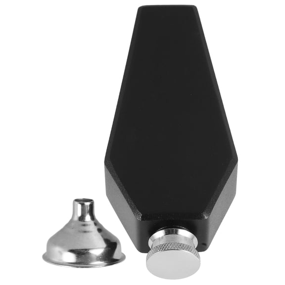 BESTYASH Black Stainless Steel Coffin Shaped Flask Portable Hip Flask for Travel and Parties