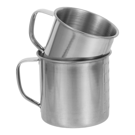 BESTYASH Stainless Steel Rice Measuring Cups Set of 2 with Clear Markings and Ergonomic Handles for Kitchen Use