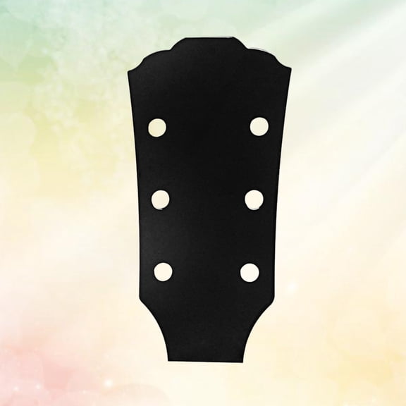 BESTYASH Steel Guitar Headstock Decal Black Metal Neck Template Suitable for Guitar and Ukulele Repair