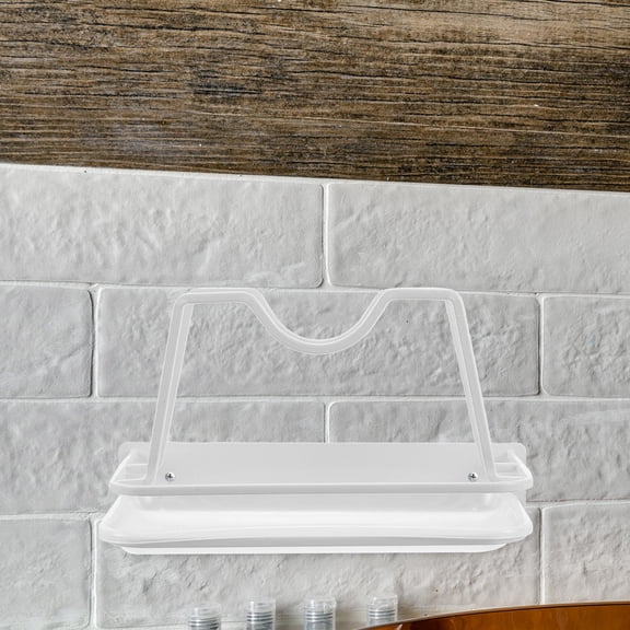 BESTYASH White ABS Pot Lid Organizer Rack for Kitchen Storage, Pots and Pans Holder, 1 Piece