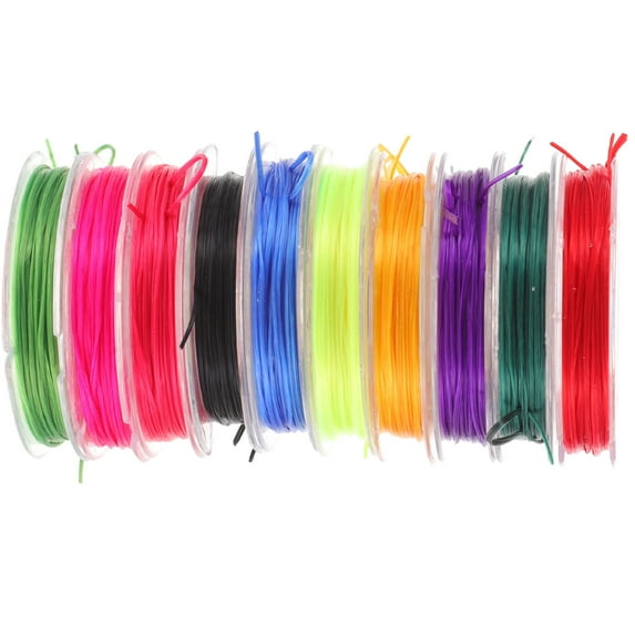 BESTYASH Size D Stretchy Beading Thread in Assorted Colors for Elastic Bracelet Making and Crafting Supplies
