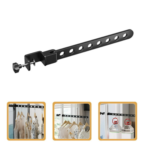 BESTYASH Sturdy Black Clothes Drying Artifact Window Laundry Hanger for Balcony and Home Use