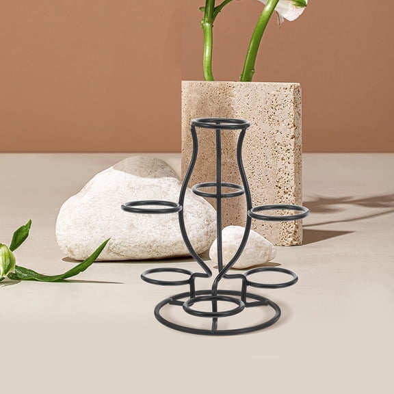 BESTYASH Sturdy Iron Crystal Ball Support Stand Black Metal Base for Displaying Crystal Spheres and Baubles