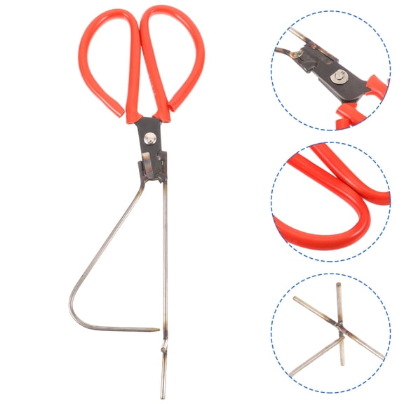 BESTYASH Sturdy Red Metal Pottery Calipers Glaze Plier Tool for Ceramic Crafting