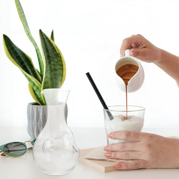 BESTYASH Glass Wine Carafe with Ice Pocket for Chilling, Stylish Design for Elegant Wine and Beverage Presentation