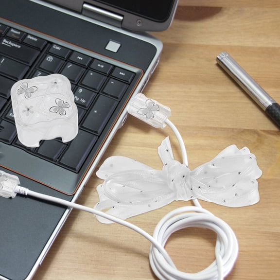 BESTYASH Stylish Lace and Mesh USB-C Cable Protector Sleeve to Prevent Wear and Extend Cable Life