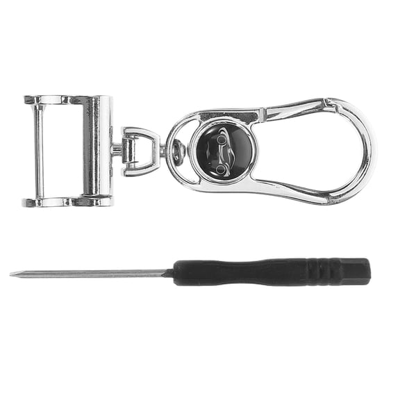 BESTYASH Car Key Holder Zinc Alloy Silver Key Ring Holder for Travel Hiking 1 Set