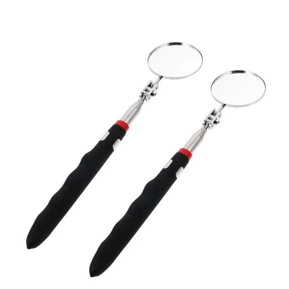 BESTYASH Swivel Car Inspection Mirror Tool with Telescoping Handle and 360 Degree Flexibility for Car Use, Black