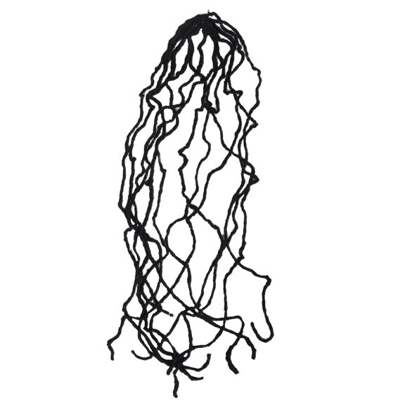 BESTYASH 12 Pcs Black Afro Dreadlock Hair Extensions, Synthetic Crochet Braids for Daily Wear, Costume, Home Styling