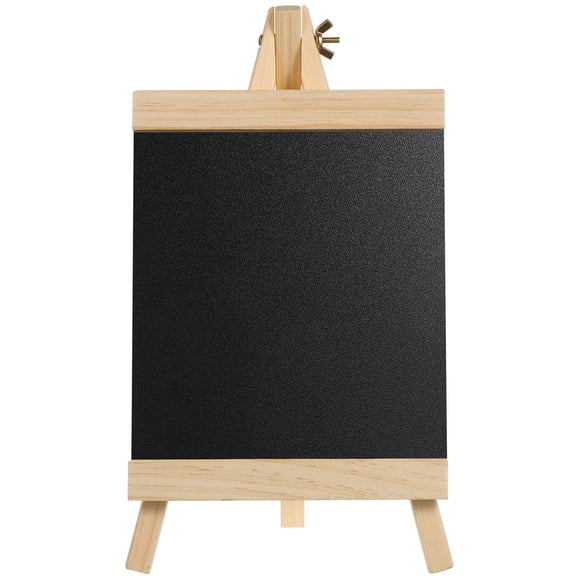 BESTYASH Table Top Black Board Easel Supported Signage Black Wood 1Pcs