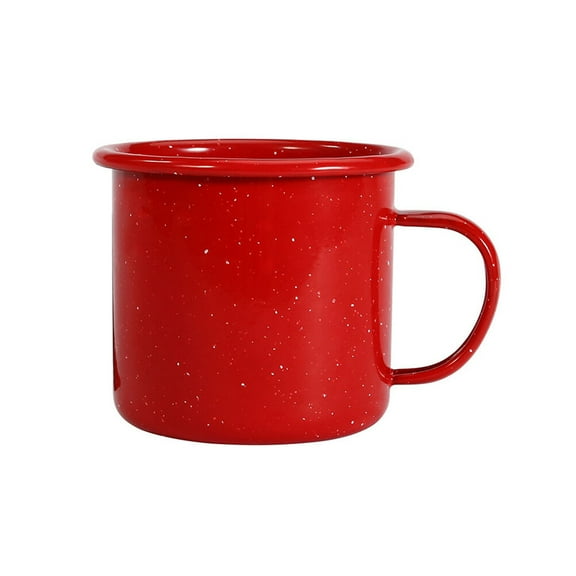 BESTYASH Tea Cup Red Enamel Camping Mug Heat Resistant for Friends 1Pack