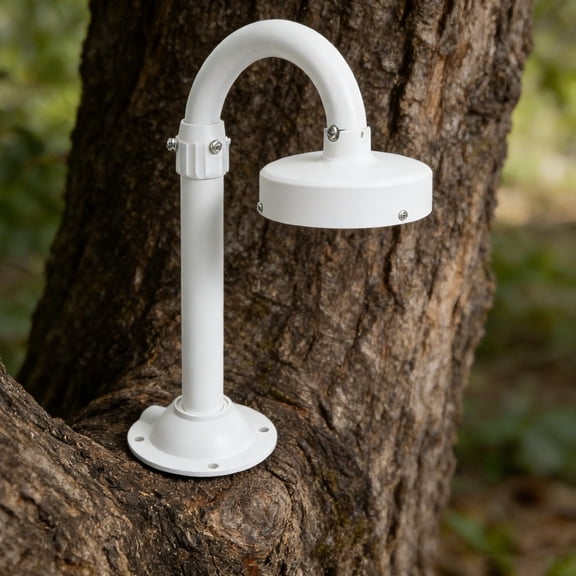 BESTYASH White Metal Security Camera Dome Mounting Bracket with 360 Degree Rotation for Flexible Monitoring