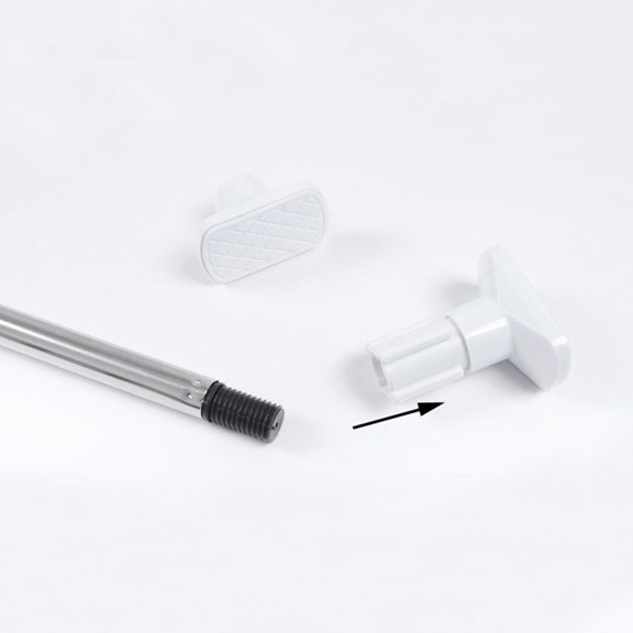 BESTYASH Tension Rod Metal Shower Curtain Pole with Simple Locking System in White
