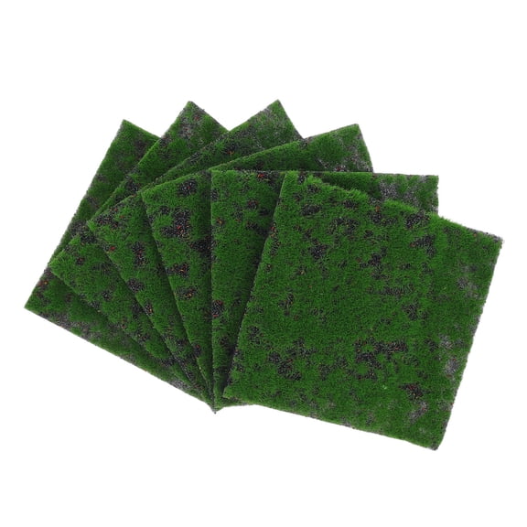 BESTYASH Terrarium Moss 6Pcs Fade Resistant Green Plastic Flocked Succulents