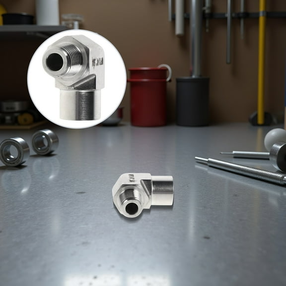 BESTYASH Threaded NPT Elbow Fitting Silver for Plumbers 1Set