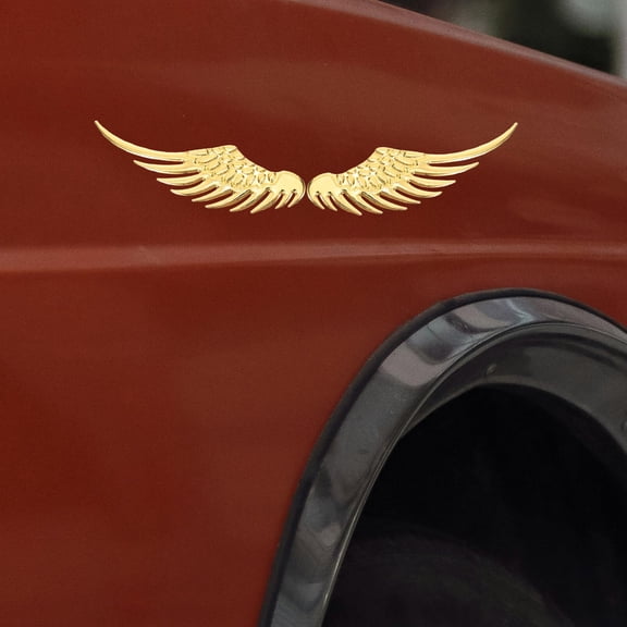 BESTYASH Three Dimensional Metal Wing Car Badge Self Adhesive Auto Body Sticker for Vehicles