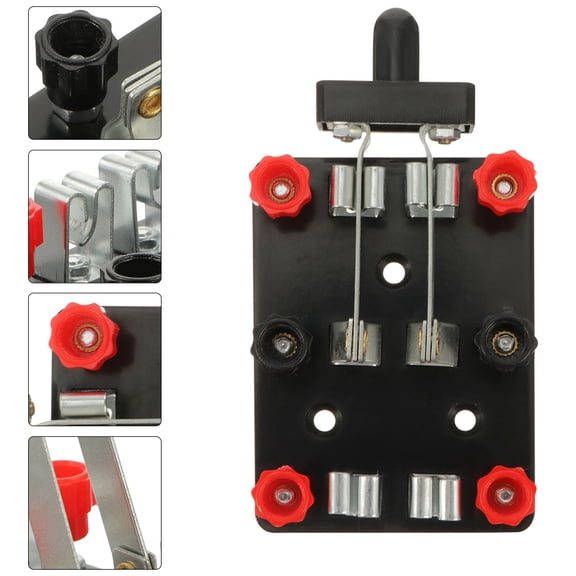BESTYASH Throw Switch Electric Circuit Teaching Use Black Plastic Metal 1Pcs