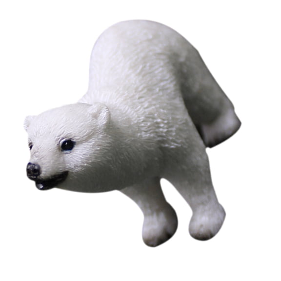 BESTYASH White Bear Figurine for Desktop and Garden Use Made from Sturdy Resin Material
