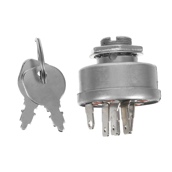 BESTYASH Tractor Ignition Switch With Key Replacement Zinc Alloy For Garden 1Set