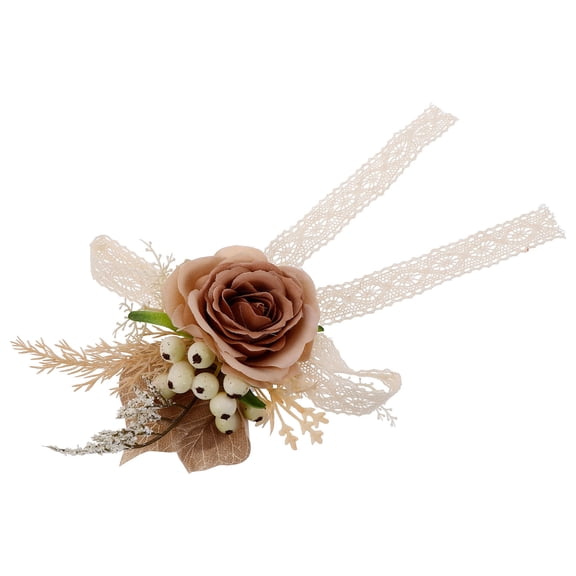 BESTYASH Traditional Wedding Handfasting Cord with White Rose Flowers for Ceremony and Vow Exchange