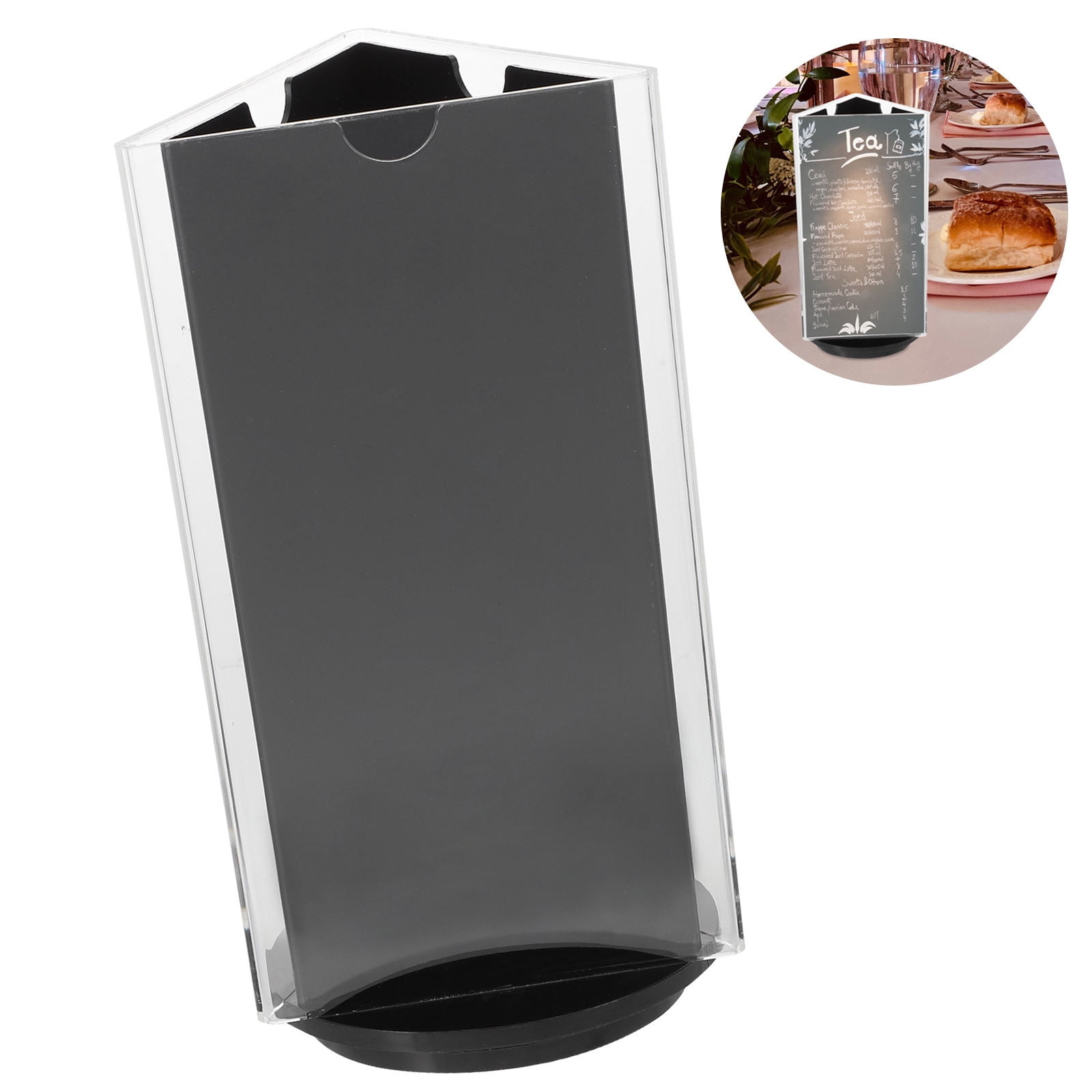 BESTYASH Transparent Acrylic Menu Holder 360 Degree Rotatable Tabletop ...