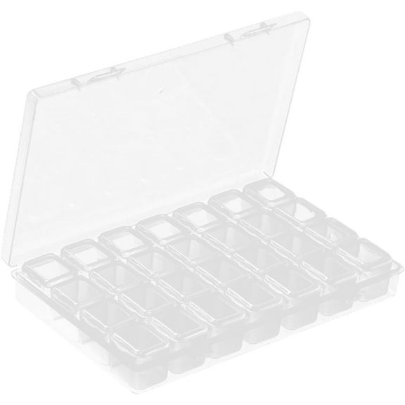 BESTYASH Transparent Craft Supply Box for Adults DIY Projects Plastic White 1Set