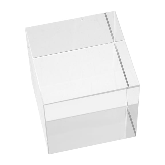 BESTYASH Clear Glass Cube Paperweight and Decorative Block for Office Desk, Letter Holder, and Paper Organizer Accessory