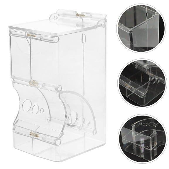 BESTYASH Transparent Automatic Guinea Pig Food Dispenser, Reusable Small Pet Feeder with Wear-Resistant Design