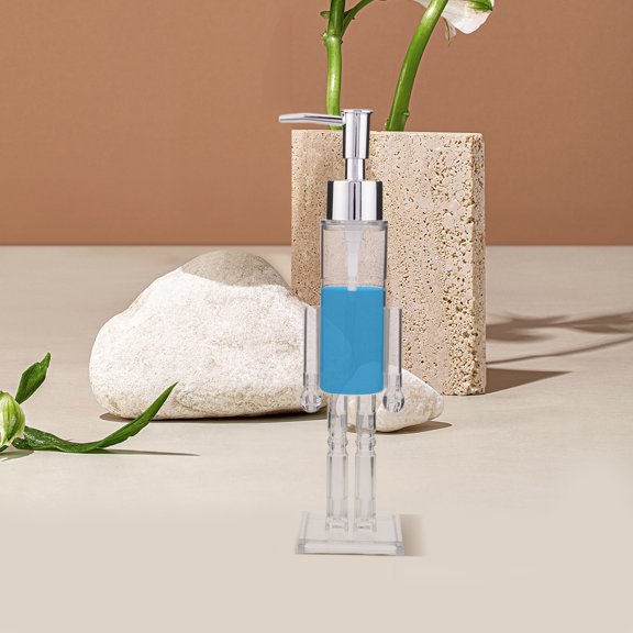 BESTYASH Transparent Nutcracker Soap Dispenser for Bathroom Festive Refillable Hand Wash Pump Bottle