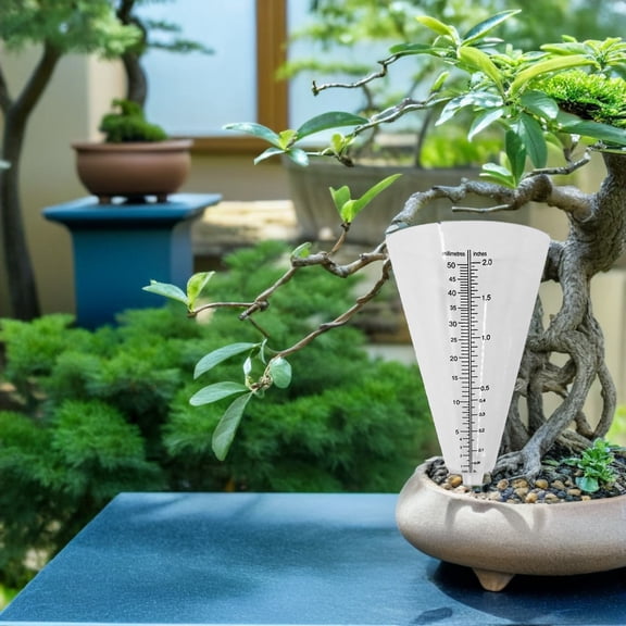 BESTYASH Transparent Plastic Rainfall Measuring Cup with Scale for Garden Lawn Outdoor Farming Use