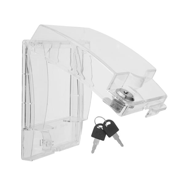 BESTYASH Transparent Waterproof Lockable Socket Cover for Bathroom and Kitchen Electrical Outlets