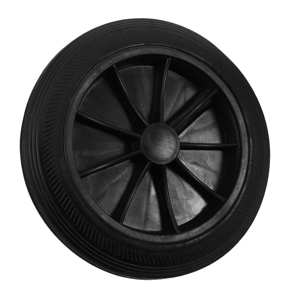BESTYASH Trash Bin Wheels Replacement Black Heavy Duty Rubber Wheel for Large Outdoor Garbage Containers