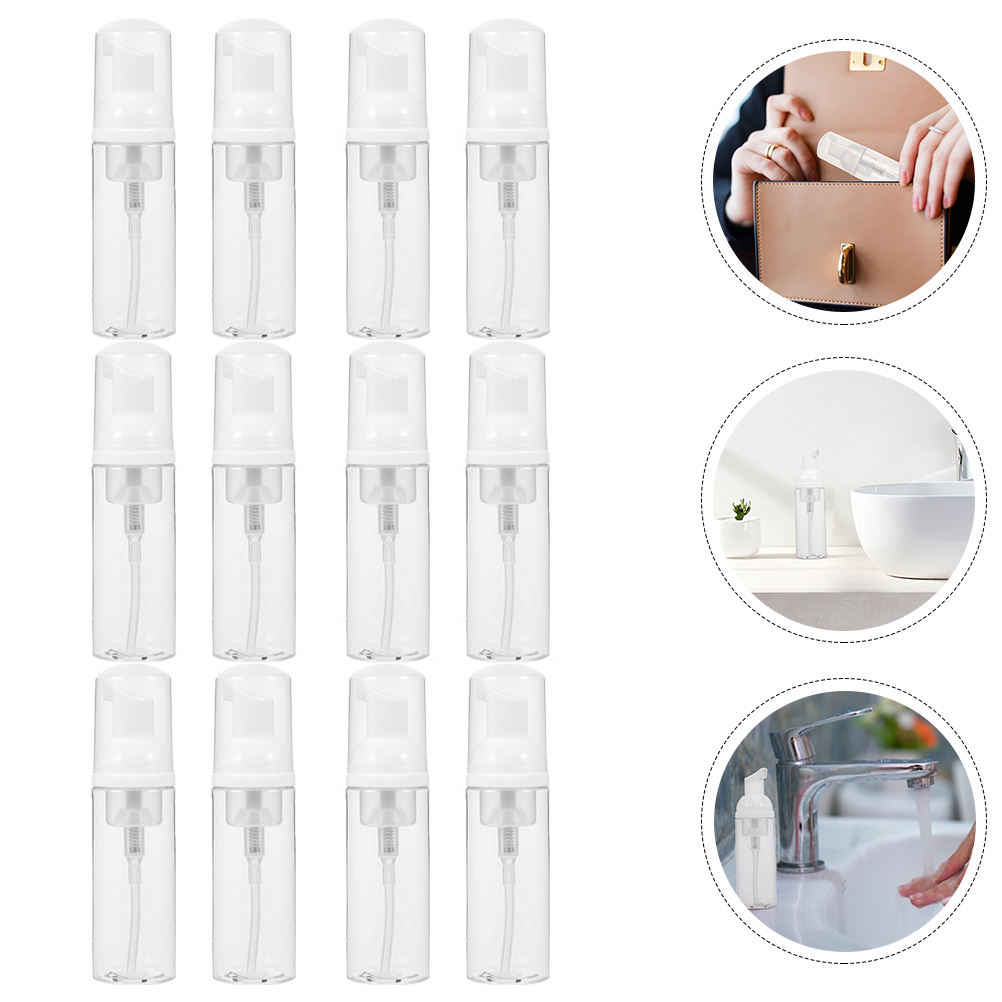 BESTYASH Travel Essentials 12pcs Leakproof Foaming Soap Pump Bottles Empty Containers for Home Use