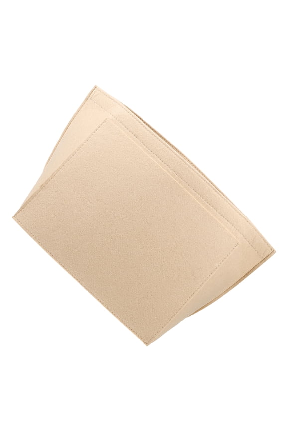 Beige Felt Purse Organizer Insert Handbag Liner for Tote Bags with Multiple Compartments