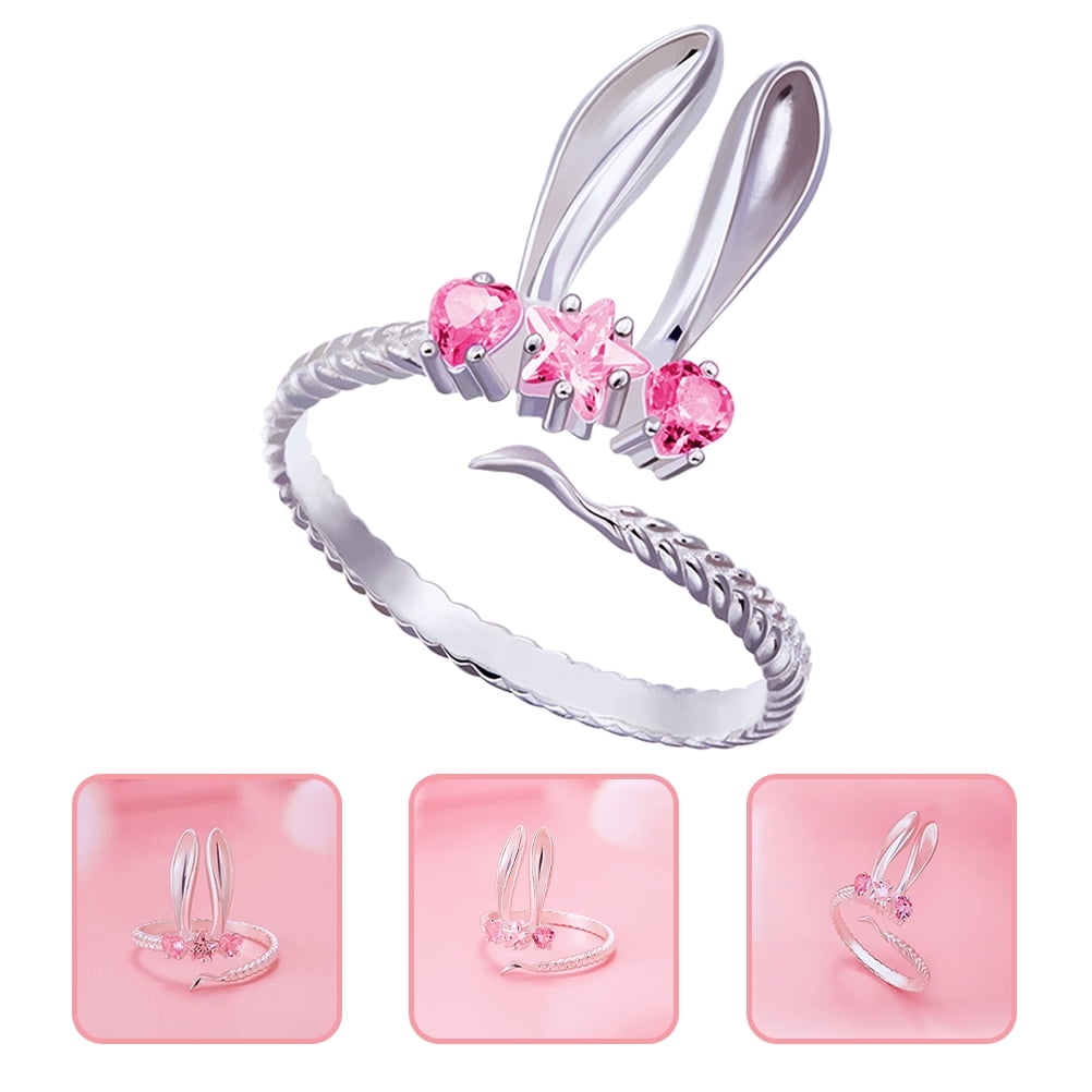 Ear Rabbit Ring BESTYASH Trendy Vintage Rings Rabbit Ear Ring 1Pcs Elegant for Rabbit ...