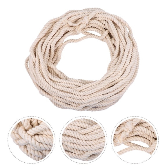 BESTYASH Decorative Beige Cotton Rope Macrame Cord Thick Triple Strand Rope Ideal for Wrapping and Bow Making