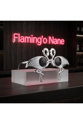 Tropical Flamingo Sunglasses with Uv Protection and Lightweight Plastic Frame for Wedding and Festival Use