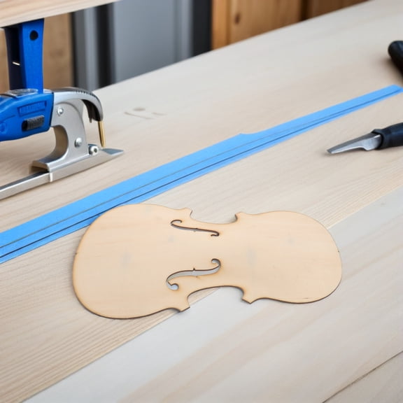 BESTYASH Violin Repair Replacement Part Unfinished Spruce Front Plate for Violin Assembly