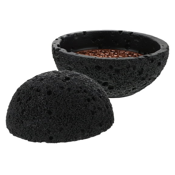 BESTYASH Unique Black Obsidian Sphere Caviar Bowl for Molecular Gastronomy and Party Serving