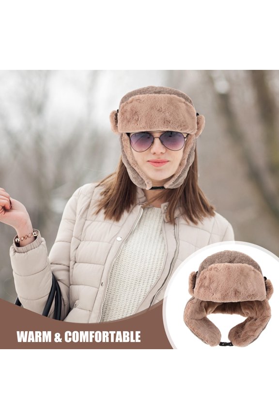 Unisex Winter Warm Hat Thick Cotton Hat for Outdoor Camping Hiking Cold Weather