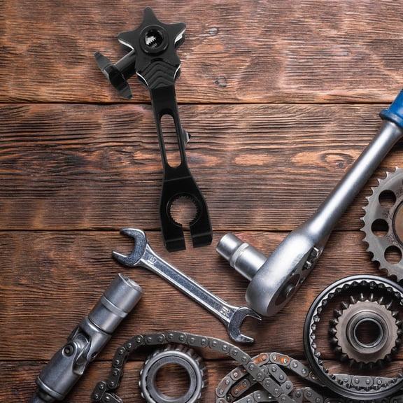 BESTYASH Black Aluminum Rear Clutch Arm Motorcycle Brake Rocker Arm with Star Design