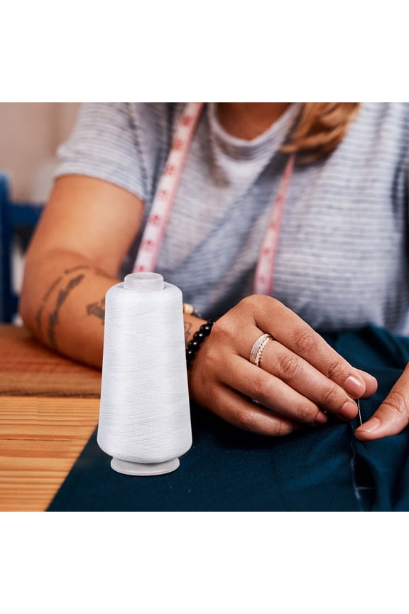 Universal Sewing Machine Threads White Polyester 1Pcs for Denim and Canvas