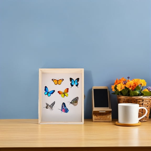 BESTYASH Universal Wooden Insect Display Case for Studio Exhibits, Personal Collections, and Educational Use